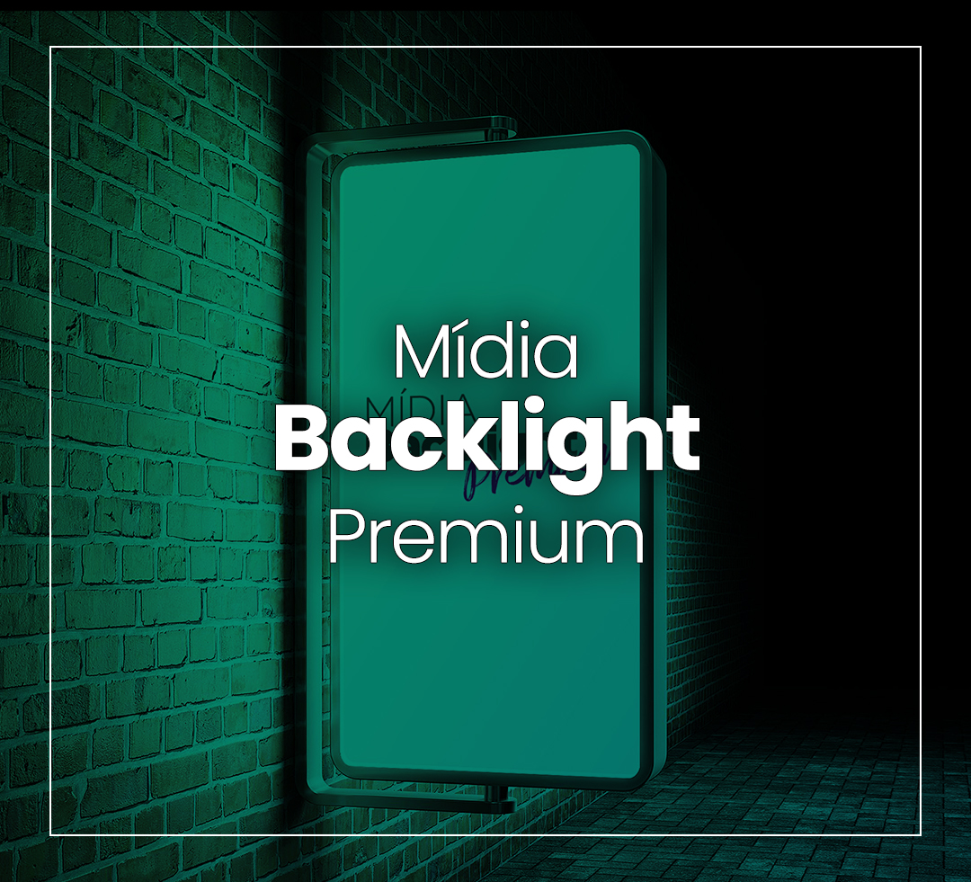 Mídia Backlight premium para comunicação visual