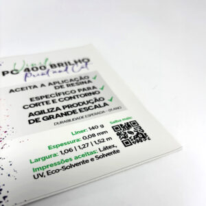 Vinil Adesivo PC 400 (Brilho) e PC 420 (Fosco)