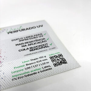 Vinil Adesivo Perfurado Premium UV