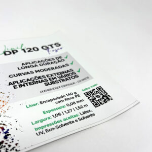 Vinil DP 100 GTS (brilho) e DP 120 GTS (fosco)